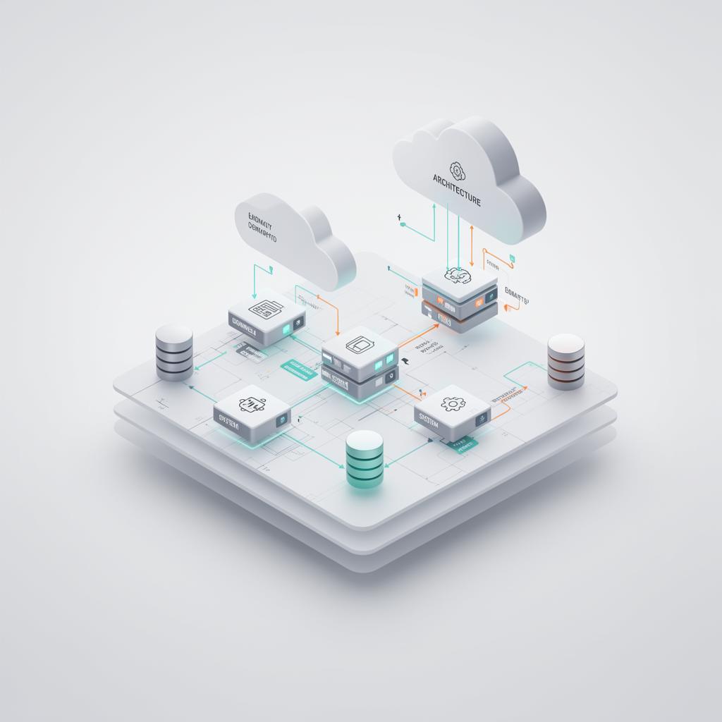 Isometric enterprise architecture platform with connected cloud and data systems
