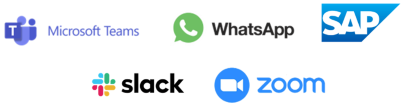 Integrations with Microsoft Teams, WhatsApp, SAP, Slack and Zoom