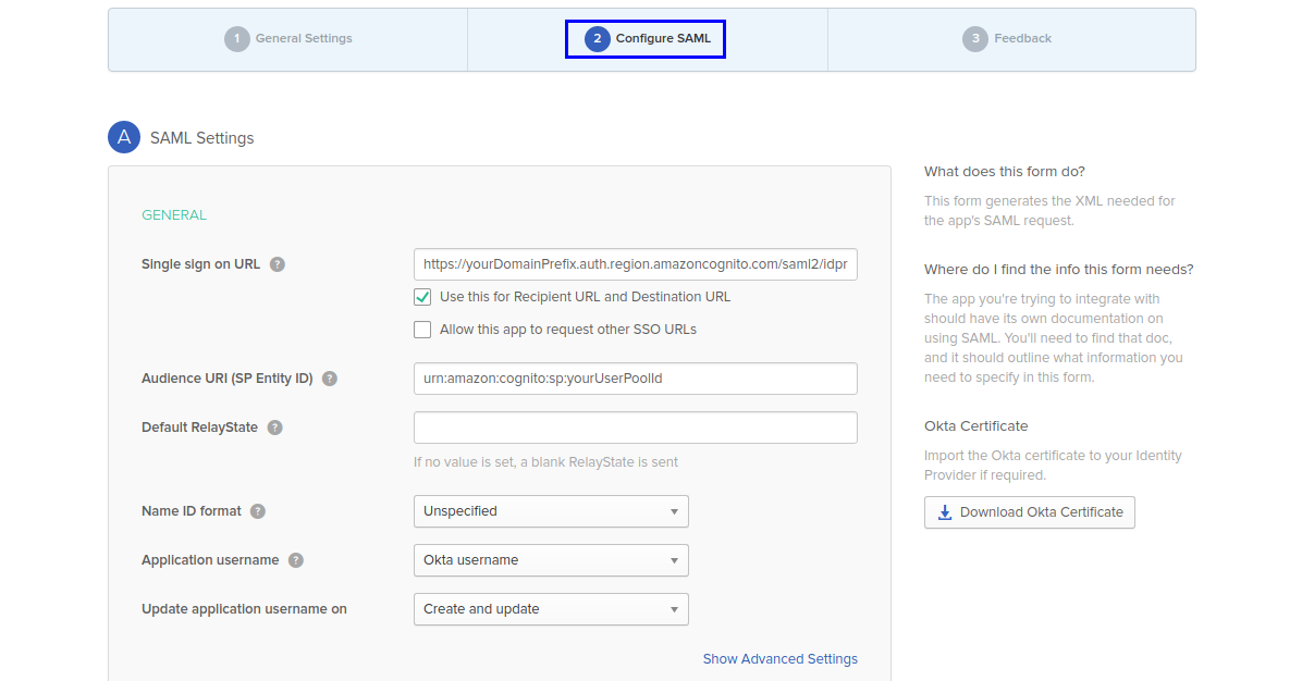 img 3 configuring saml app